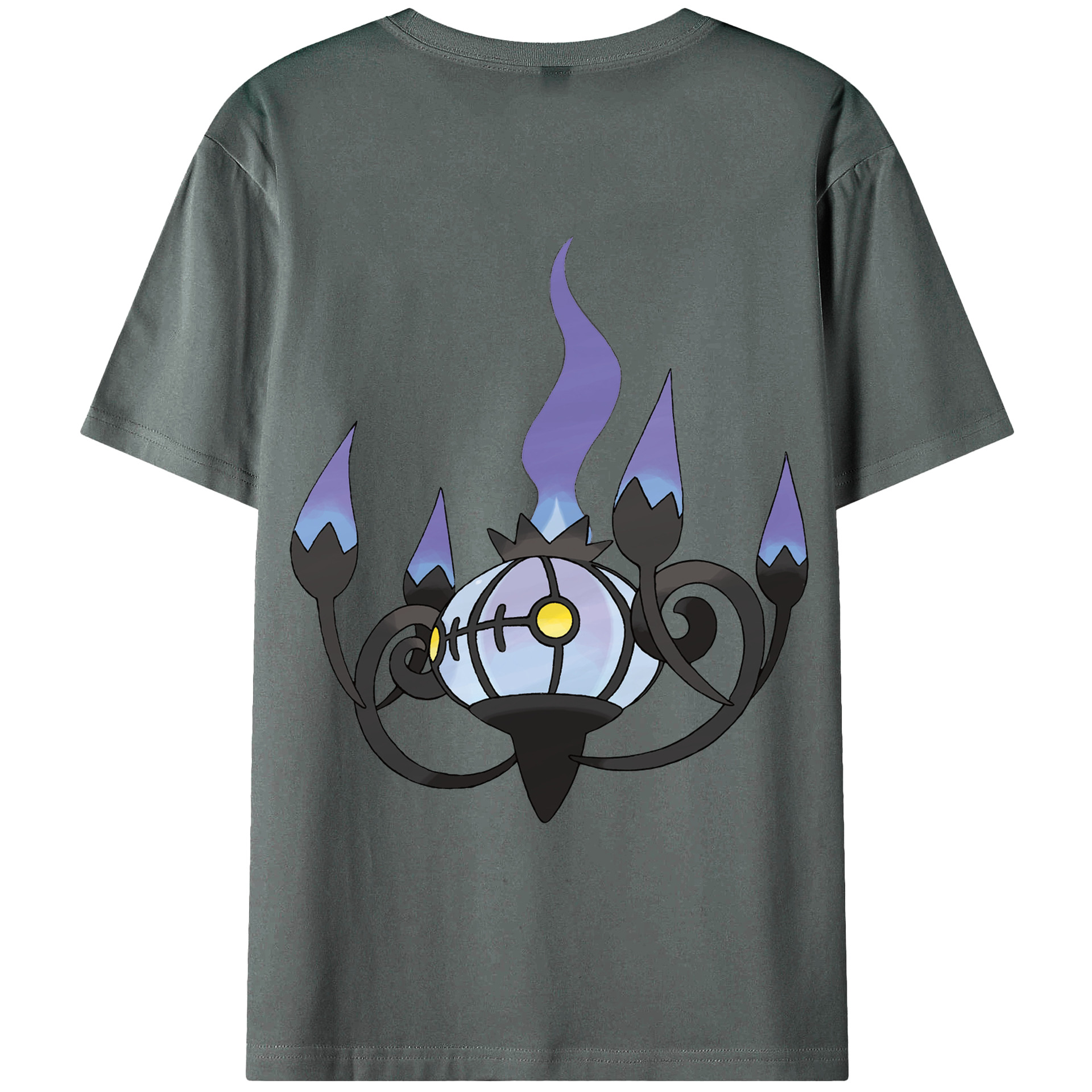 （画像用） ポケットモンスター Pokémon 綿100％ メンズ半袖Tシャツ（バックプリント） 通気性